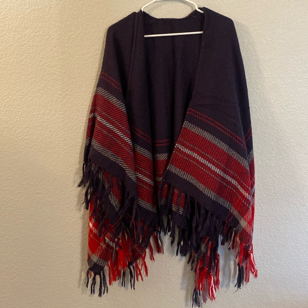 Altard State Plaid Shawl sweater